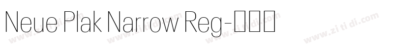 Neue Plak Narrow Reg字体转换